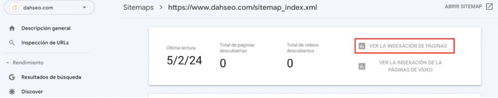 Auditoría de sitemap con Google Search Console