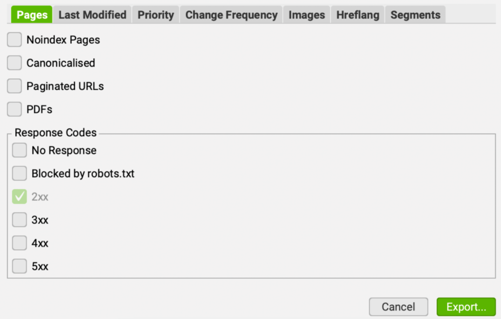 Crear Sitemap con Screaming Frog - Paso 3